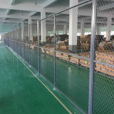 仓库车间隔离网 可移动带门金属丝网工厂设备安全防护围栏护栏网